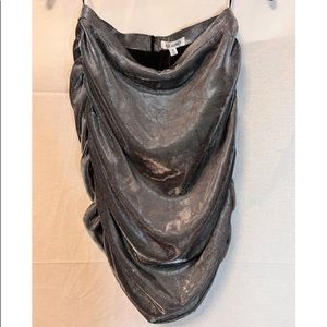 Metallic Ruched Skirt NWT